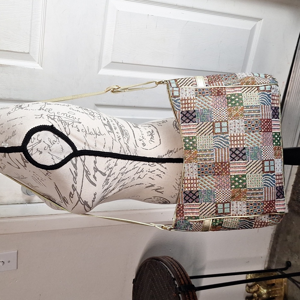 Sas Multicolor Patchwork Shoulder Bag - image 1